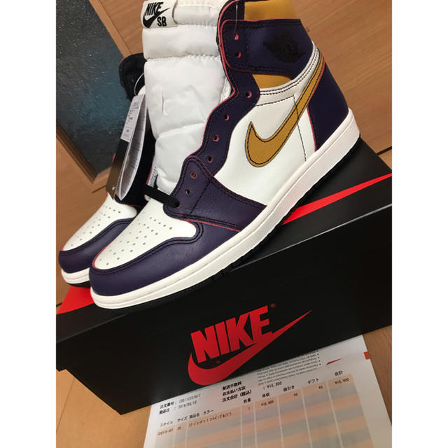 NIKE SB×AJ1 Lakers to Chicago 26cmoffwhite