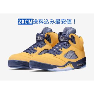 ナイキ(NIKE)のNIKE エアジョーダン5 ミシガン AMARILLO COLLEGE NAVY(スニーカー)