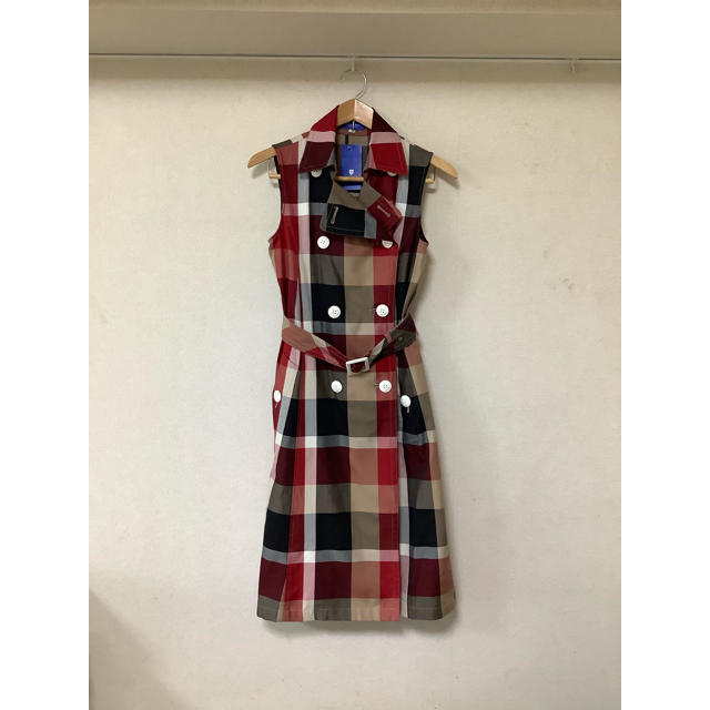 BURBERRY BLUE LABEL - バーバリーブルーレーベル・赤チェックワンピース