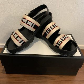 グッチ(Gucci)のGUCCIストライプストラップサンダル(サンダル)