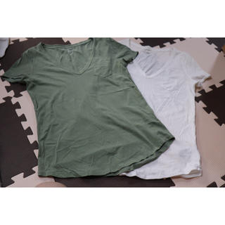 ギャップ(GAP)のGAP カーキ&ホワイト Tシャツセット(Tシャツ(半袖/袖なし))