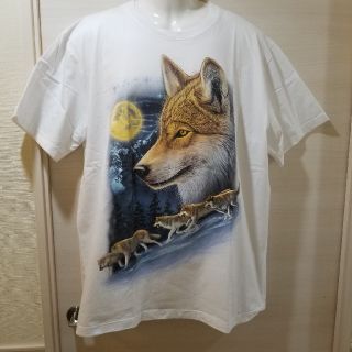 ウォール(WALL)の⭐最終出品⭐WALL プリントTシャツ オオカミ アシュペーフランス(Tシャツ/カットソー(半袖/袖なし))