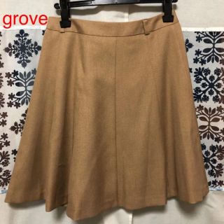 グローブ(grove)のgrove ひざ丈 フレアスカート(ひざ丈スカート)