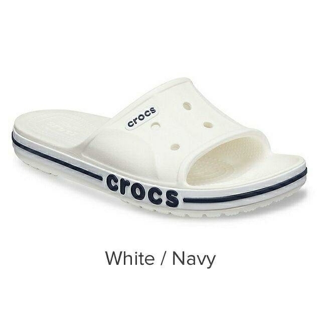 crocs(クロックス)の27cm クロックス バヤバンド スライド White/Navy M9W11  メンズの靴/シューズ(サンダル)の商品写真