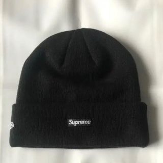 シュプリーム(Supreme)のSupreme Newera S logo beanie black 17fw(ニット帽/ビーニー)