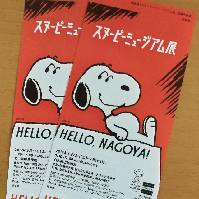 SNOOPY(スヌーピー)のスヌーピー展 チケットの施設利用券(美術館/博物館)の商品写真