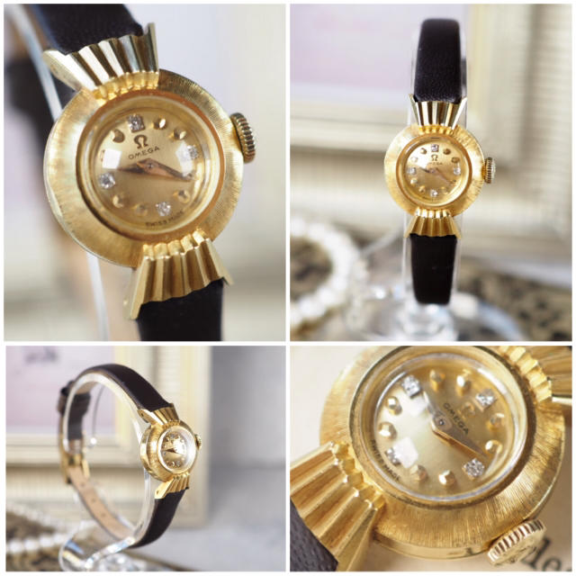 OMEGA(オメガ)のOH済 美品✨オメガ 18KYG ×ダイヤ4P✨ロレックス agete レディースのファッション小物(腕時計)の商品写真