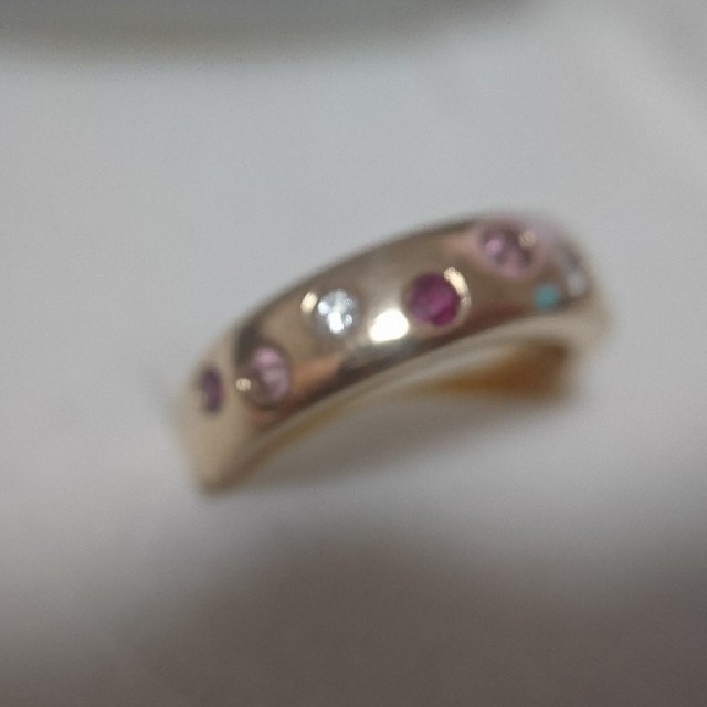 4℃(ヨンドシー)の4℃＊K18 PG ルビー/ピンクサファイア/ダイヤモンドリング レディースのアクセサリー(リング(指輪))の商品写真