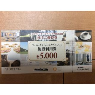 フェニックスシーガイアリゾート施設利用券5000円×4枚(その他)