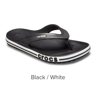 クロックス(crocs)のクロックス バヤバンド フリップ Black/White M10W12(28cm(ビーチサンダル)