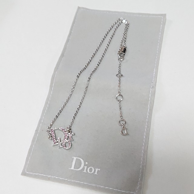 Christian Dior(クリスチャンディオール)の【美品】Christian Dior ロゴ ネックレス  レディースのアクセサリー(ネックレス)の商品写真