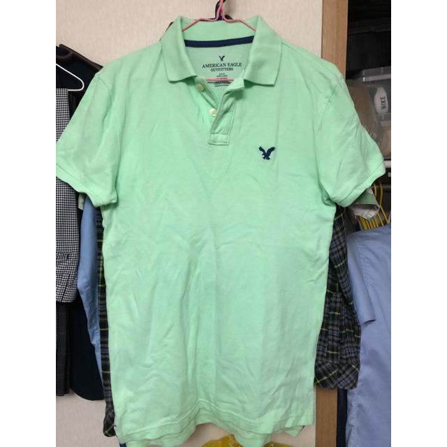 American Eagle(アメリカンイーグル)の美品★アメリカンイーグル ポロシャツ  ライトグリーン XS メンズのトップス(ポロシャツ)の商品写真