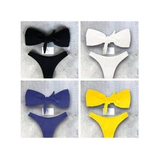 チューブトップブラ セクシービキニ 水着 シンプル4色★01180666(水着)