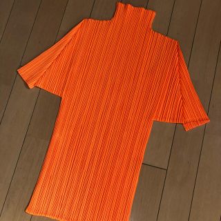 プリーツプリーズイッセイミヤケ(PLEATS PLEASE ISSEY MIYAKE)のプリーツプリーズ  イッセイミヤケ  半袖カットソー  オレンジ  L(カットソー(半袖/袖なし))