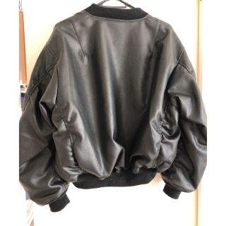 専用 moussy MA-1 重盛さと美 着用 レザー オーバーサイズ