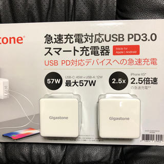 Gigastone 急速充電対応 USB PD3.0 【二個入り】(バッテリー/充電器)
