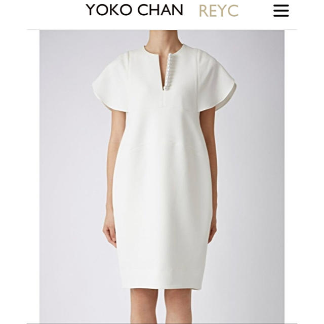 BARNEYS NEW YORK - ヨーコチャン ペタルスリーブパールドレス BARNEYS NEW YORK - ヨーコチャン ペタルスリーブパールドレス