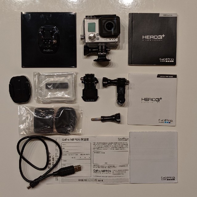 GoPro(ゴープロ)のGoPro Hero3+ シルバーエディション スマホ/家電/カメラのカメラ(コンパクトデジタルカメラ)の商品写真