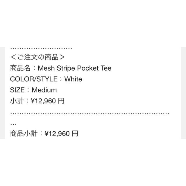 新品 黒L Supreme mesh Stripe Pocket Tee