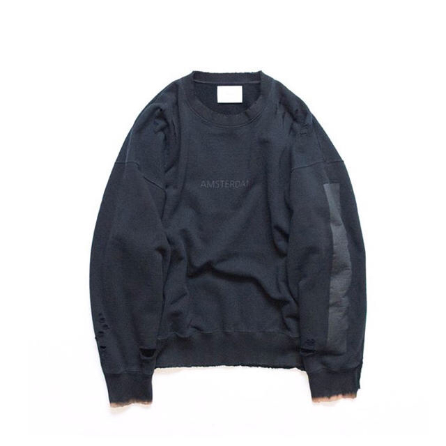 スウェットOVERSIZED REBUILD SWEAT LS BLACK Lサイズ