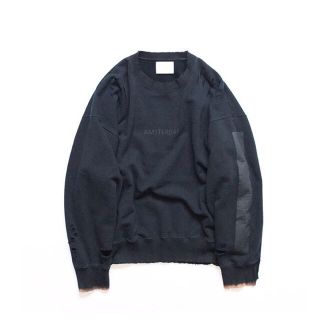 サンシー(SUNSEA)のOVERSIZED REBUILD SWEAT LS BLACK Lサイズ(スウェット)