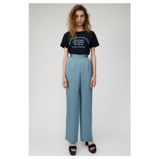 マウジー(moussy)のMOUSSY 新品 今季 ブルー サテンワイドパンツ(カジュアルパンツ)