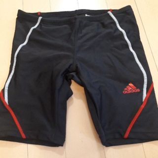 アディダス(adidas)のadidas150水着　黒×赤(水着)