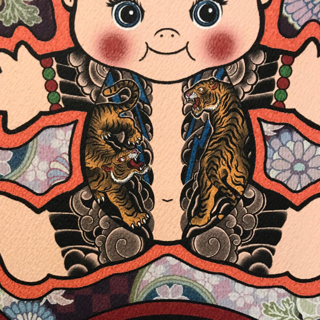 刺青キューピー画 和彫りの虎 福ダルマ A4サイズの通販 by BBQCOMIC ...