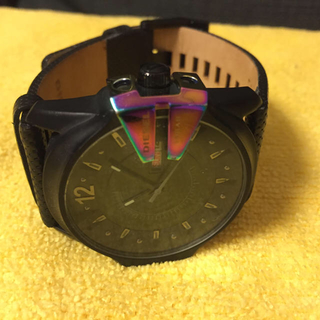 ディーゼル DIESEL 腕時計 DZ-1347 メンズ 革ベルト 黒