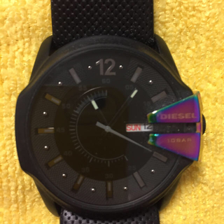 ディーゼル(DIESEL)のディーゼル DIESEL 腕時計 DZ-1347 メンズ 革ベルト 黒(腕時計(アナログ))