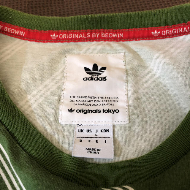 adidas(アディダス)の斜めボーダーTシャツ メンズのトップス(Tシャツ/カットソー(半袖/袖なし))の商品写真