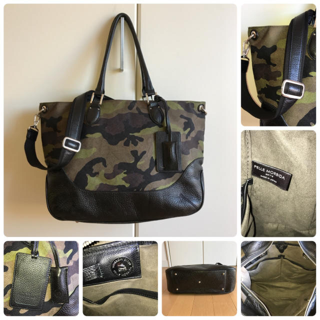 PELLE MORBIDA(ペッレ モルビダ)のISETAN別注ペッレモルビダカモフラトート中古ONDAMedianVoyage メンズのバッグ(トートバッグ)の商品写真