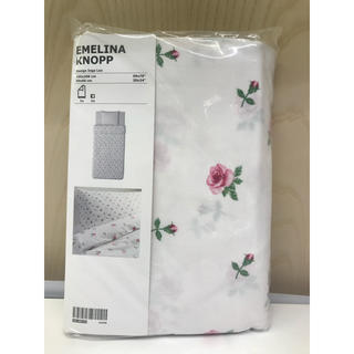 イケア(IKEA)のEMELINA KNOPP エメリーナ クノップ 掛け布団カバー,シングルサイズ(シーツ/カバー)