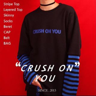 BASIC COTTON クラッシュレイヤードトップス(カットソー(長袖/七分))