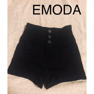 エモダ(EMODA)のハイウエストショーパン／ブラック/EMODA(ショートパンツ)