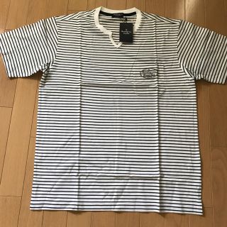 マンシングウェア(Munsingwear)の★最終価格 マンシング  ボーダーTシャツ  Lサイズ  白/黒(Tシャツ/カットソー(半袖/袖なし))