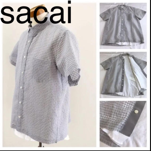 sacai - sacai サカイ シアサッカー レイヤー カットソ シャツ ボタンダウン 1の通販 by フォロー割★詳しくはプロフへ★