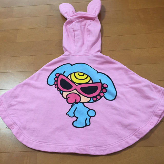 HYSTERIC MINI(ヒステリックミニ)のヒスミニ ポンチョ キッズ/ベビー/マタニティのキッズ服女の子用(90cm~)(ジャケット/上着)の商品写真