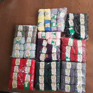 毛糸まとめ売り 並太(生地/糸)