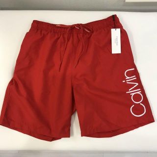 カルバンクライン(Calvin Klein)のカルバンクライン メンズ スイムウェア 水着　レッド　Mサイズ(水着)