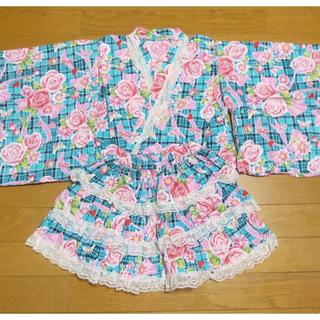 セパレート浴衣ドレス　サイズ120ブルー(甚平/浴衣)