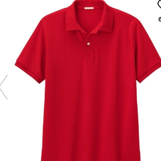 ジーユー(GU)のジーユー gu ドライ ポロシャツ 赤 Mサイズ(ポロシャツ)