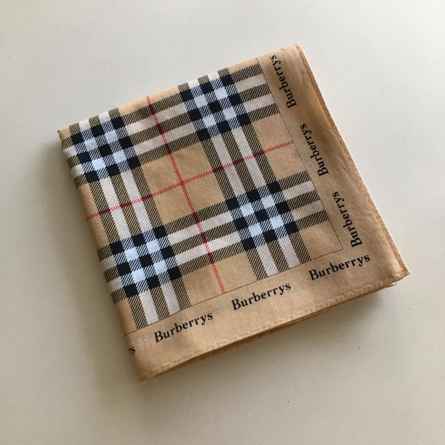 BURBERRY - Burberryチェックハンカチ の通販 by たんぽぽ｜バーバリーならラクマ