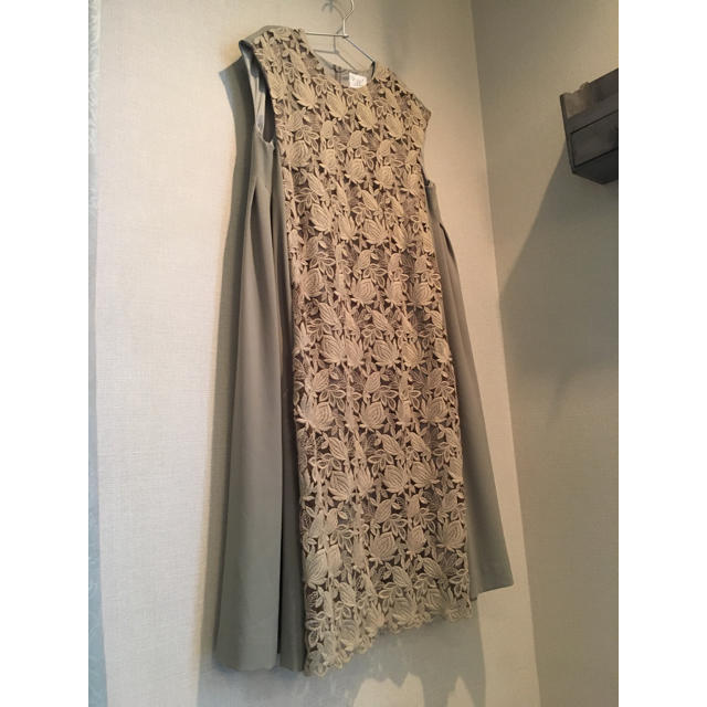 bulle de savon - ☆新品☆ yuni 刺繍 ワンピース オリーブグリーンの