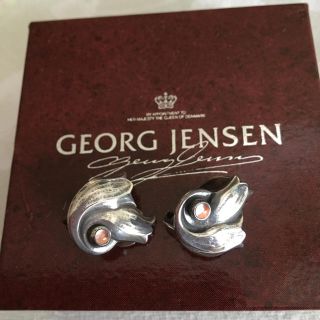 ジョージジェンセン(Georg Jensen)のジョージジェンセン イヤリング イヤークリップ 1999 ローズクォーツ(イヤリング)