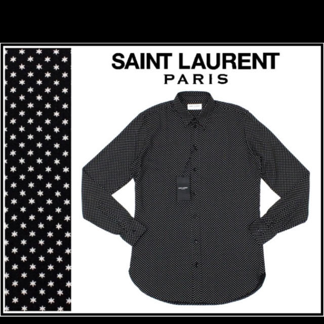 正規 Saint Laurent サンローランパリ ドットシャツ
