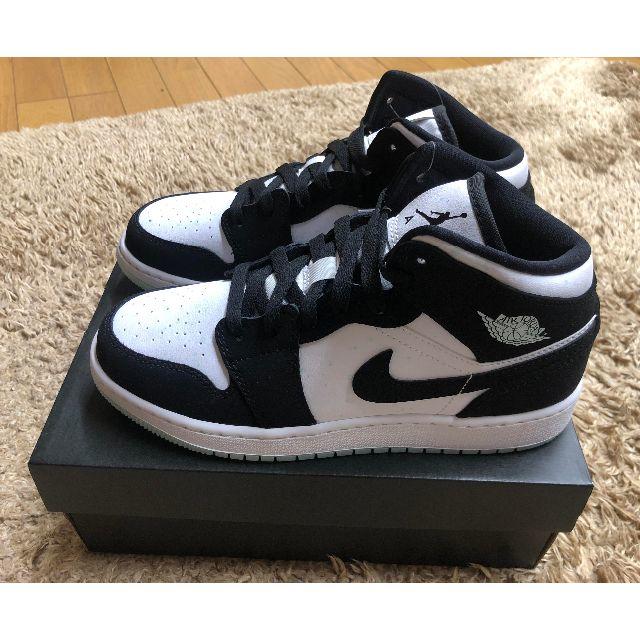 白x黒xグローサイズ23.5CM 2足 AIR JORDAN 1 MID BQ6931-103