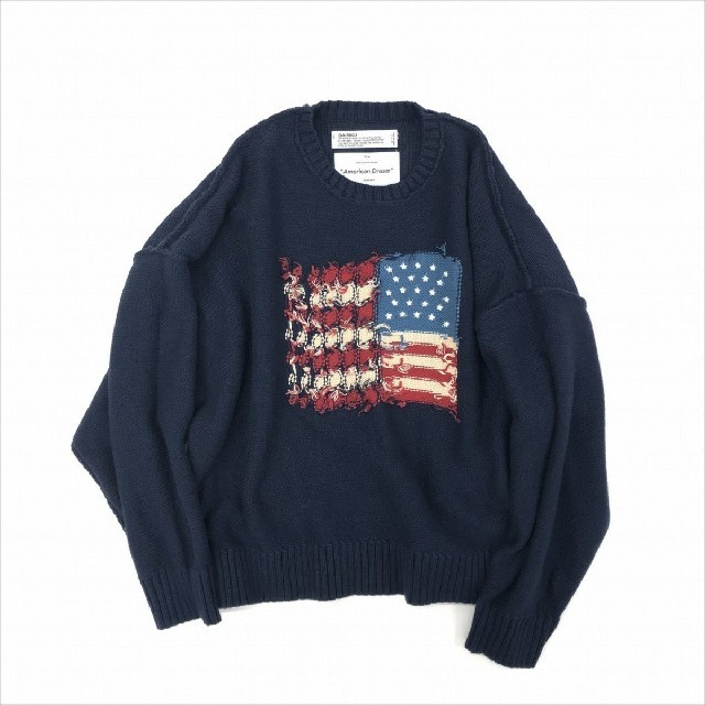 SUNSEA - 19AW 新品 DAIRIKU ニット アメリカ ネイビーの通販 by SUNSEA - 19AW 新品 DAIRIKU ニット アメリカ ネイビーの通販 by