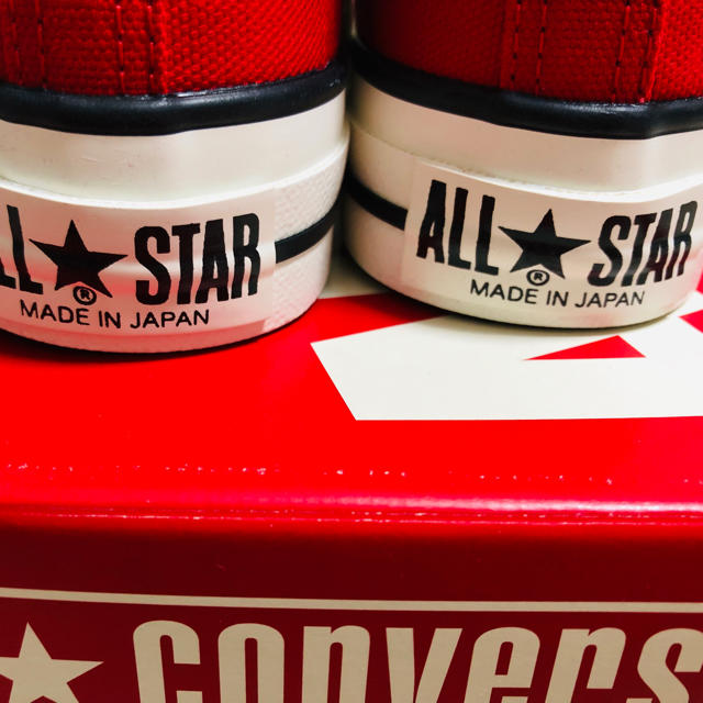 CONVERSE(コンバース)のコンバース メイドインジャパン 赤 レッド ハイカット レディースの靴/シューズ(スニーカー)の商品写真