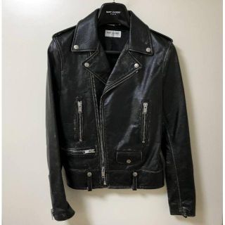 サンローラン(Saint Laurent)の美品 SAINT LAURENT PARIS L01 ライダース 44 カーフ(レザージャケット)